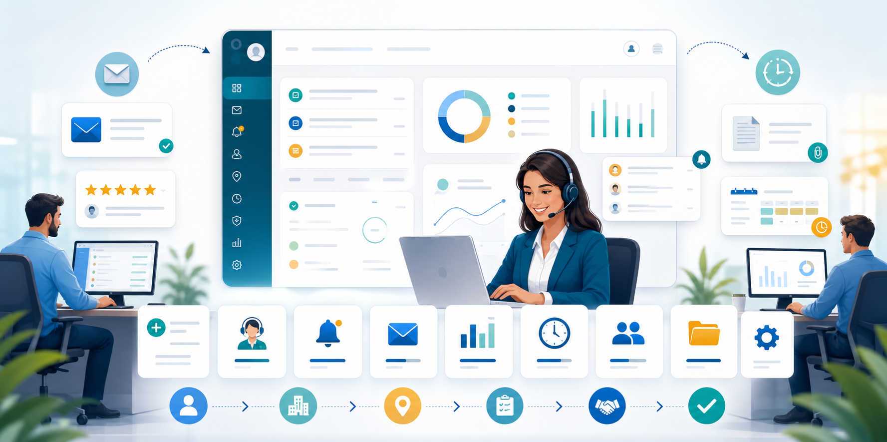 ERP support system illustration